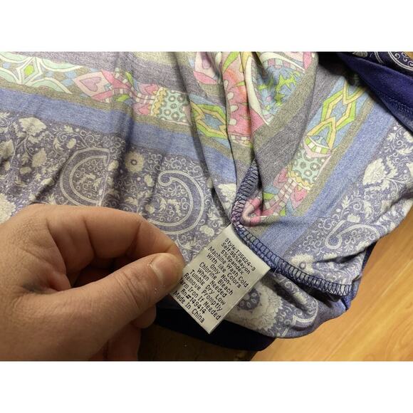 Johnnie Was The Janie Favorite Tiered Tea Length Dress Mix Paisley Pattern XS - Picture 9 of 10